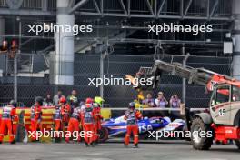 Yuki Tsunoda (JPN) RB VCARB 01 crashed during qualifying. 26.10.2024. Formula 1 World Championship, Rd 20, Mexican Grand Prix, Mexico City, Mexico, Qualifying Day.