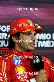 Carlos Sainz Jr (ESP) Ferrari in the post qualifying FIA Press Conference. 26.10.2024. Formula 1 World Championship, Rd 20, Mexican Grand Prix, Mexico City, Mexico, Qualifying Day.