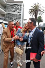 (L to R): Lapo Elkann (ITA) Italia Independent and Independent Ideas President with María Elena Torruco (MEX) and her husband Carlos Slim Domit (MEX) Chairman of America Movil. 27.10.2024. Formula 1 World Championship, Rd 20, Mexican Grand Prix, Mexico City, Mexico, Race Day.