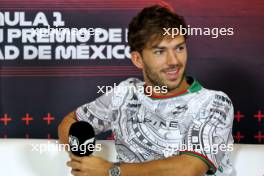 Pierre Gasly (FRA) Alpine F1 Team in the FIA Press Conference. 24.10.2024. Formula 1 World Championship, Rd 20, Mexican Grand Prix, Mexico City, Mexico, Preparation Day.