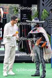 Esteban Ocon (FRA) Alpine F1 Team with Day of the Dead costume wearer. 24.10.2024. Formula 1 World Championship, Rd 20, Mexican Grand Prix, Mexico City, Mexico, Preparation Day.