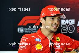 Charles Leclerc (MON) Ferrari in the FIA Press Conference. 24.10.2024. Formula 1 World Championship, Rd 20, Mexican Grand Prix, Mexico City, Mexico, Preparation Day.