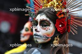 Paddock atmosphere - Day of the Dead costume wearer. 24.10.2024. Formula 1 World Championship, Rd 20, Mexican Grand Prix, Mexico City, Mexico, Preparation Day.