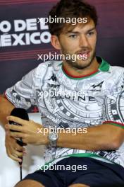 Pierre Gasly (FRA) Alpine F1 Team in the FIA Press Conference. 24.10.2024. Formula 1 World Championship, Rd 20, Mexican Grand Prix, Mexico City, Mexico, Preparation Day.