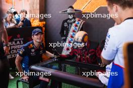 (L to R): Sergio Perez (MEX) Red Bull Racing; Max Verstappen (NLD) Red Bull Racing; Yuki Tsunoda (JPN) RB; and Liam Lawson (NZL) RB. 24.10.2024. Formula 1 World Championship, Rd 20, Mexican Grand Prix, Mexico City, Mexico, Preparation Day.