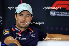 Sergio Perez (MEX) Red Bull Racing in the FIA Press Conference. 24.10.2024. Formula 1 World Championship, Rd 20, Mexican Grand Prix, Mexico City, Mexico, Preparation Day.