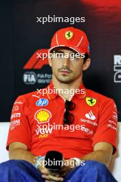 Charles Leclerc (MON) Ferrari in the FIA Press Conference. 24.10.2024. Formula 1 World Championship, Rd 20, Mexican Grand Prix, Mexico City, Mexico, Preparation Day.