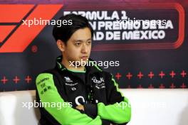 Zhou Guanyu (CHN) Sauber in the FIA Press Conference. 24.10.2024. Formula 1 World Championship, Rd 20, Mexican Grand Prix, Mexico City, Mexico, Preparation Day.