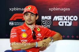 Charles Leclerc (MON) Ferrari in the FIA Press Conference. 24.10.2024. Formula 1 World Championship, Rd 20, Mexican Grand Prix, Mexico City, Mexico, Preparation Day.