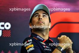 Sergio Perez (MEX) Red Bull Racing in the FIA Press Conference. 24.10.2024. Formula 1 World Championship, Rd 20, Mexican Grand Prix, Mexico City, Mexico, Preparation Day.