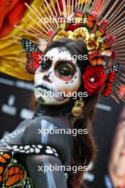 Paddock atmosphere - Day of the Dead costume wearer. 24.10.2024. Formula 1 World Championship, Rd 20, Mexican Grand Prix, Mexico City, Mexico, Preparation Day.