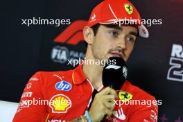 Charles Leclerc (MON) Ferrari in the FIA Press Conference. 24.10.2024. Formula 1 World Championship, Rd 20, Mexican Grand Prix, Mexico City, Mexico, Preparation Day.