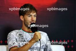 Pierre Gasly (FRA) Alpine F1 Team in the FIA Press Conference. 24.10.2024. Formula 1 World Championship, Rd 20, Mexican Grand Prix, Mexico City, Mexico, Preparation Day.