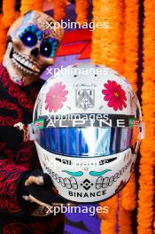 The helmet of Pierre Gasly (FRA) Alpine F1 Team. 24.10.2024. Formula 1 World Championship, Rd 20, Mexican Grand Prix, Mexico City, Mexico, Preparation Day.