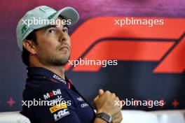 Sergio Perez (MEX) Red Bull Racing in the FIA Press Conference. 24.10.2024. Formula 1 World Championship, Rd 20, Mexican Grand Prix, Mexico City, Mexico, Preparation Day.