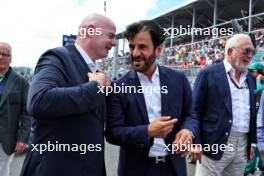 (L to R): Gianni Infantino (SUI) FIFA President with Mohammed Bin Sulayem (UAE) FIA President on the grid. 05.05.2024. Formula 1 World Championship, Rd 6, Miami Grand Prix, Miami, Florida, USA, Race Day.