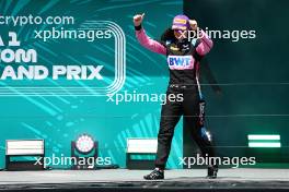 Race winner Abbi Pulling (GBR) Rodin Motorsport celebrates on the podium. 04.05.2024. FIA Formula Academy, Rd 2, Race 1, Miami, Florida, USA, Saturday.