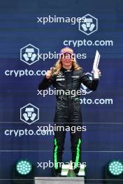 Doriane Pin (FRA) Prema Racing celebrates her third position on the podium. 05.05.2024. FIA Formula Academy, Rd 2, Race 2, Miami, Florida, USA, Sunday.