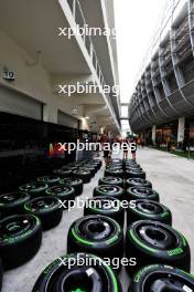 Paddock atmosphere - wet Pirelli tyres. 02.05.2024. Formula 1 World Championship, Rd 6, Miami Grand Prix, Miami, Florida, USA, Preparation Day.