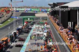 Max Verstappen (NLD) Red Bull Racing RB20 leaves the pits. 23.08.2024. Formula 1 World Championship, Rd 15, Dutch Grand Prix, Zandvoort, Netherlands, Practice Day.