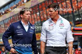 (L to R): James Vowles (GBR) Williams Racing Team Principal with Toto Wolff (GER) Mercedes AMG F1 Shareholder and Executive Director. 25.08.2024. Formula 1 World Championship, Rd 15, Dutch Grand Prix, Zandvoort, Netherlands, Race Day.