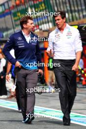 (L to R): James Vowles (GBR) Williams Racing Team Principal with Toto Wolff (GER) Mercedes AMG F1 Shareholder and Executive Director. 25.08.2024. Formula 1 World Championship, Rd 15, Dutch Grand Prix, Zandvoort, Netherlands, Race Day.