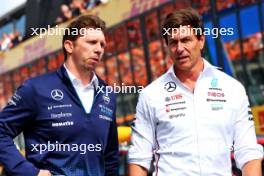 (L to R): James Vowles (GBR) Williams Racing Team Principal with Toto Wolff (GER) Mercedes AMG F1 Shareholder and Executive Director. 25.08.2024. Formula 1 World Championship, Rd 15, Dutch Grand Prix, Zandvoort, Netherlands, Race Day.