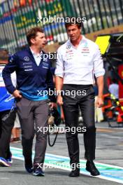 (L to R): James Vowles (GBR) Williams Racing Team Principal with Toto Wolff (GER) Mercedes AMG F1 Shareholder and Executive Director. 25.08.2024. Formula 1 World Championship, Rd 15, Dutch Grand Prix, Zandvoort, Netherlands, Race Day.