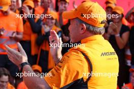 Zak Brown (USA) McLaren Executive Director celebrates with the team. 25.08.2024. Formula 1 World Championship, Rd 15, Dutch Grand Prix, Zandvoort, Netherlands, Race Day.