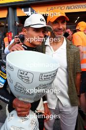 Race winner Lando Norris (GBR) McLaren celebrates with his father Adam Norris (GBR). 25.08.2024. Formula 1 World Championship, Rd 15, Dutch Grand Prix, Zandvoort, Netherlands, Race Day.