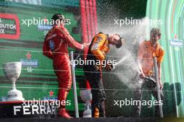 Lando Norris (GBR), McLaren F1 Team Charles Leclerc (FRA), Scuderia Ferrari  25.08.2024. Formula 1 World Championship, Rd 15, Dutch Grand Prix, Zandvoort, Netherlands, Race Day.