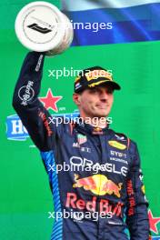 Max Verstappen (NLD) Red Bull Racing celebrates his second position on the podium. 25.08.2024. Formula 1 World Championship, Rd 15, Dutch Grand Prix, Zandvoort, Netherlands, Race Day.