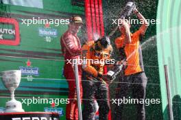 Lando Norris (GBR), McLaren F1 Team Charles Leclerc (FRA), Scuderia Ferrari  25.08.2024. Formula 1 World Championship, Rd 15, Dutch Grand Prix, Zandvoort, Netherlands, Race Day.