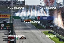 Race winner Lando Norris (GBR) McLaren MCL38 at the end of the race. 25.08.2024. Formula 1 World Championship, Rd 15, Dutch Grand Prix, Zandvoort, Netherlands, Race Day.