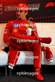 Charles Leclerc (MON) Ferrari in the post race FIA Press Conference. 25.08.2024. Formula 1 World Championship, Rd 15, Dutch Grand Prix, Zandvoort, Netherlands, Race Day.