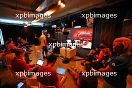 (L to R): Max Verstappen (NLD) Red Bull Racing; Lando Norris (GBR) McLaren; and Charles Leclerc (MON) Ferrari, in the post race FIA Press Conference. 25.08.2024. Formula 1 World Championship, Rd 15, Dutch Grand Prix, Zandvoort, Netherlands, Race Day.