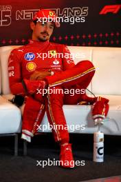 Charles Leclerc (MON) Ferrari in the post race FIA Press Conference. 25.08.2024. Formula 1 World Championship, Rd 15, Dutch Grand Prix, Zandvoort, Netherlands, Race Day.