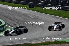 Lewis Hamilton (GBR) Mercedes AMG F1 W15 and Nico Hulkenberg (GER) Haas VF-24 battle for position. 25.08.2024. Formula 1 World Championship, Rd 15, Dutch Grand Prix, Zandvoort, Netherlands, Race Day.