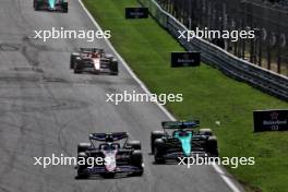 Pierre Gasly (FRA) Alpine F1 Team A524 and Fernando Alonso (ESP) Aston Martin F1 Team AMR24 battle for position. 25.08.2024. Formula 1 World Championship, Rd 15, Dutch Grand Prix, Zandvoort, Netherlands, Race Day.