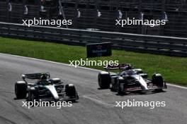 Lewis Hamilton (GBR) Mercedes AMG F1 W15 and Nico Hulkenberg (GER) Haas VF-24 battle for position. 25.08.2024. Formula 1 World Championship, Rd 15, Dutch Grand Prix, Zandvoort, Netherlands, Race Day.