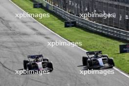 Esteban Ocon (FRA) Alpine F1 Team A524 and Alexander Albon (THA) Williams Racing FW46 battle for position. 25.08.2024. Formula 1 World Championship, Rd 15, Dutch Grand Prix, Zandvoort, Netherlands, Race Day.