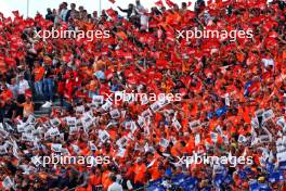 Circuit atmosphere - fans in the grandstand. 25.08.2024. Formula 1 World Championship, Rd 15, Dutch Grand Prix, Zandvoort, Netherlands, Race Day.