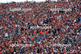 Circuit atmosphere - fans in the grandstand. 24.08.2024. Formula 1 World Championship, Rd 15, Dutch Grand Prix, Zandvoort, Netherlands, Qualifying Day.