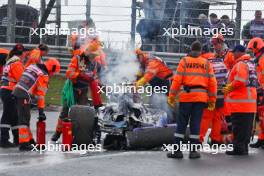 Marshals on the circuit after Logan Sargeant (USA) Williams Racing FW46 crashed in the third practice session. 24.08.2024. Formula 1 World Championship, Rd 15, Dutch Grand Prix, Zandvoort, Netherlands, Qualifying Day.