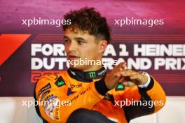 Lando Norris (GBR) McLaren in the post qualifying FIA Press Conference. 24.08.2024. Formula 1 World Championship, Rd 15, Dutch Grand Prix, Zandvoort, Netherlands, Qualifying Day.