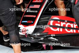 Damaged nosecone and front wing of Nico Hulkenberg (GER) Haas VF-24 who crashed in the third practice session. 24.08.2024. Formula 1 World Championship, Rd 15, Dutch Grand Prix, Zandvoort, Netherlands, Qualifying Day.