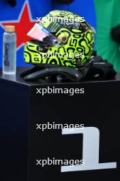 The helmet of pole sitter Lando Norris (GBR) McLaren in qualifying parc ferme. 24.08.2024. Formula 1 World Championship, Rd 15, Dutch Grand Prix, Zandvoort, Netherlands, Qualifying Day.