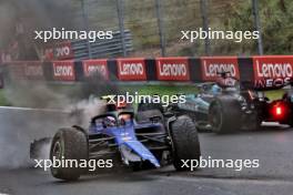 Logan Sargeant (USA) Williams Racing FW46 crashed in the third practice session. 24.08.2024. Formula 1 World Championship, Rd 15, Dutch Grand Prix, Zandvoort, Netherlands, Qualifying Day.