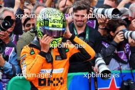 Pole sitter Lando Norris (GBR) McLaren in qualifying parc ferme. 24.08.2024. Formula 1 World Championship, Rd 15, Dutch Grand Prix, Zandvoort, Netherlands, Qualifying Day.