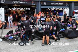 Pierre Gasly (FRA) Alpine F1 Team A524 in the pits. 24.08.2024. Formula 1 World Championship, Rd 15, Dutch Grand Prix, Zandvoort, Netherlands, Qualifying Day.